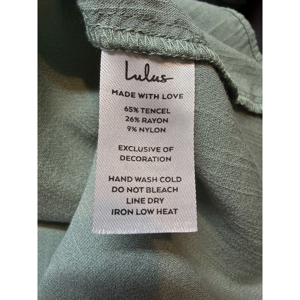 Lulus Wisteria Off Shoulder Mini Dress Sage Green Women’s Medium - Picture 8 of 8